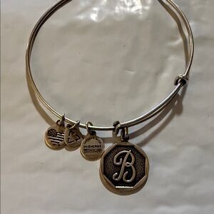 Alex and Ani Silver Initial B Charm Bracelet